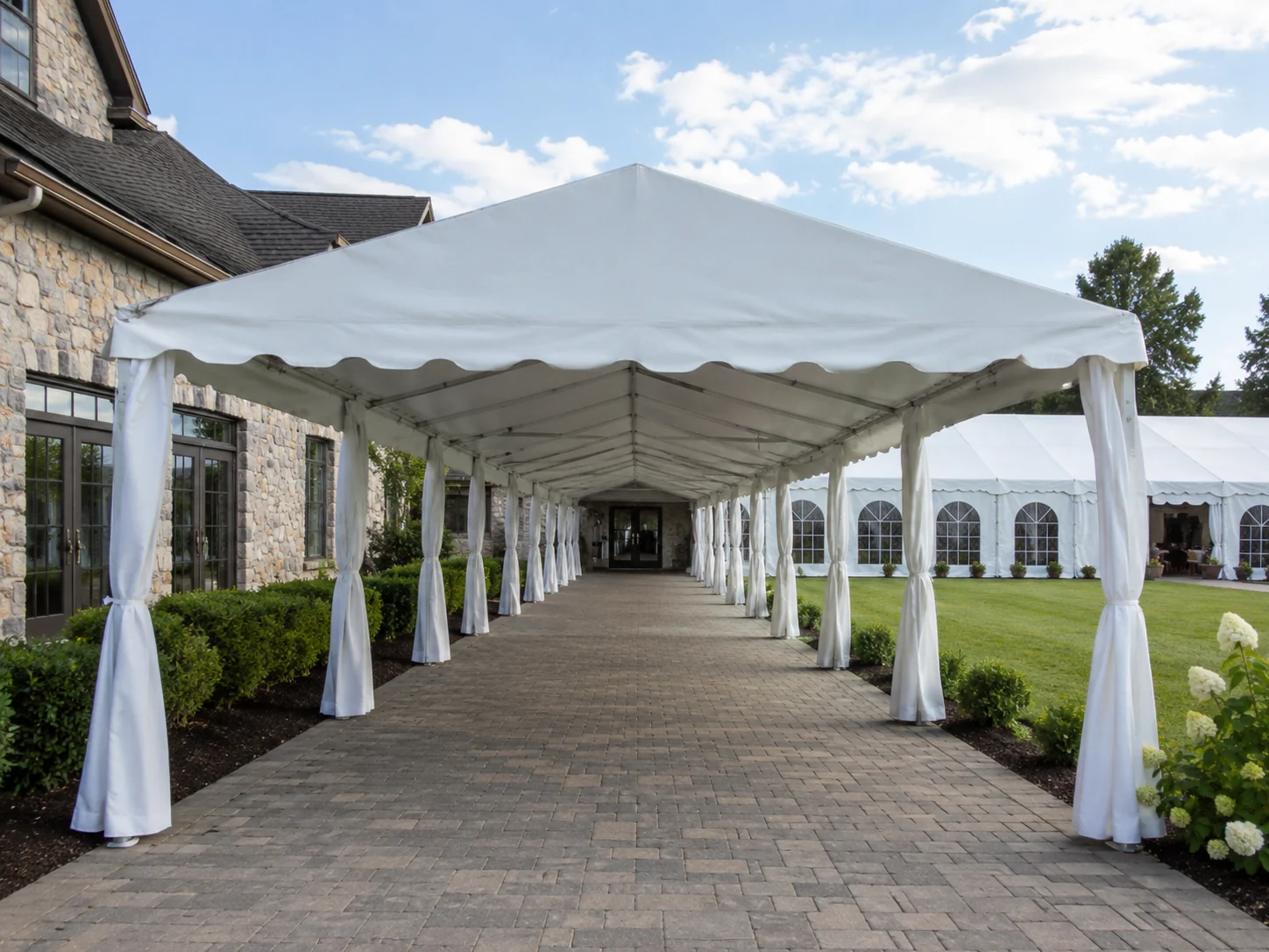 Marquee walkway tent rental for event entrances in Philadelphia PA