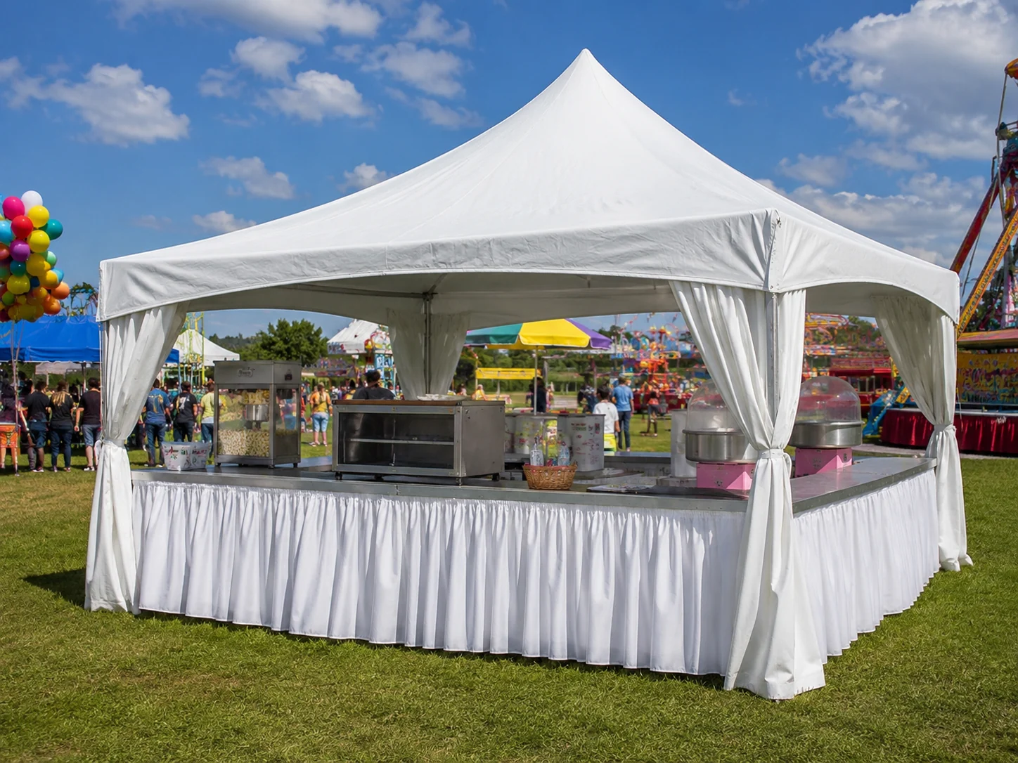 Concession booth tent rental for carnivals and fairs in Philadelphia PA