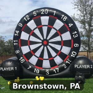 Giant Soccer Dart Rentals in Brownstown, Pennsylvania