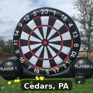 Giant Soccer Dart Rentals in Cedars, Pennsylvania