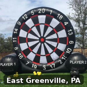 Giant Soccer Dart Rentals in East Greenville, Pennsylvania