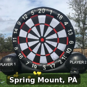 Giant Soccer Dart Rentals in Spring Mount, Pennsylvania