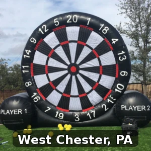 Giant Soccer Dart Rentals in West Chester, Pennsylvania