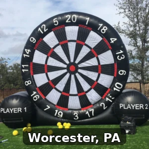Giant Soccer Dart Rentals in Worcester, Pennsylvania