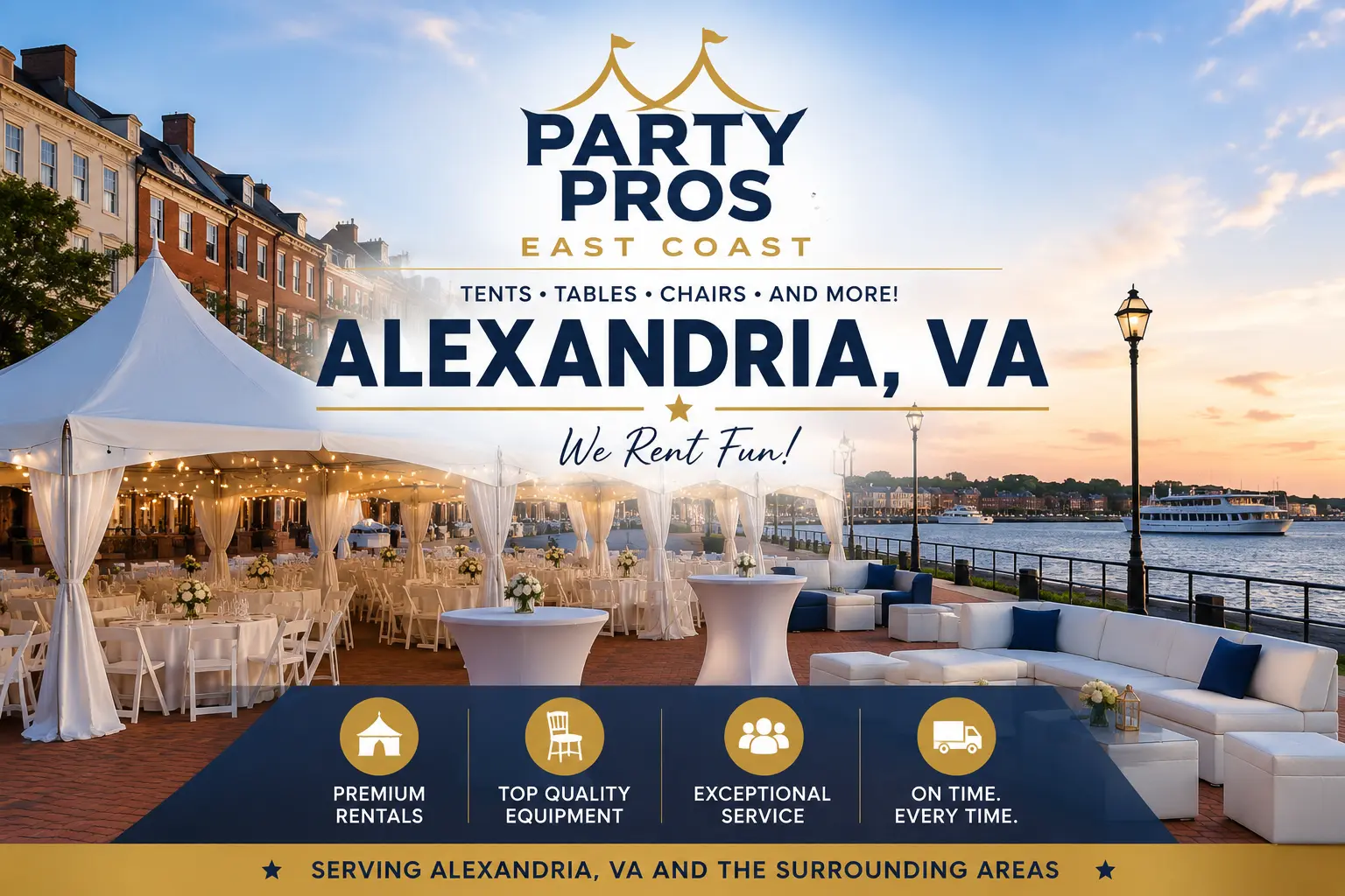 Party Pros East Coast party rentals in Alexandria Virginia