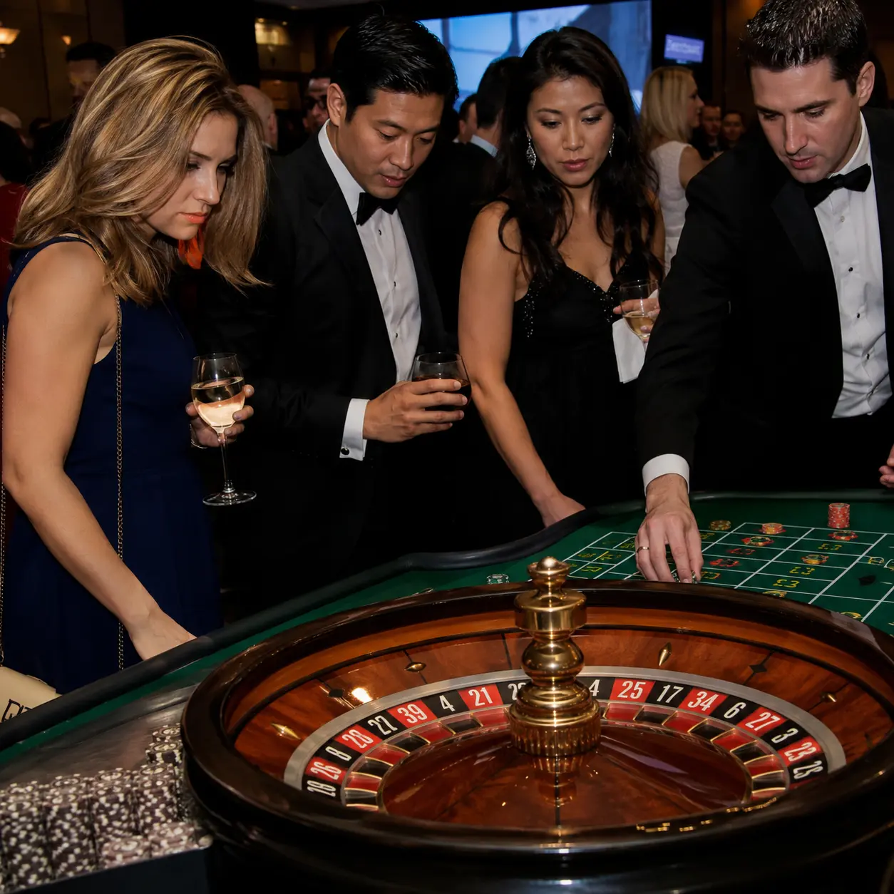 Roulette wheel at Pittsburgh corporate event