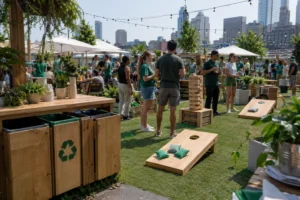 Eco-friendly party rentals in Philadelphia with reusable décor and lawn games