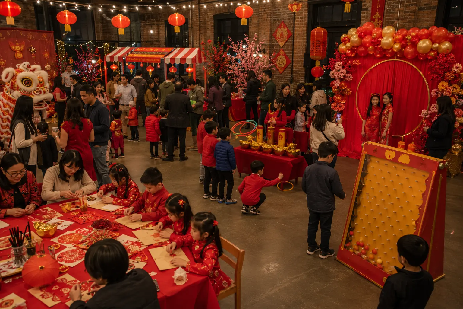 Lunar New Year party rentals in Philadelphia with games and photo booth