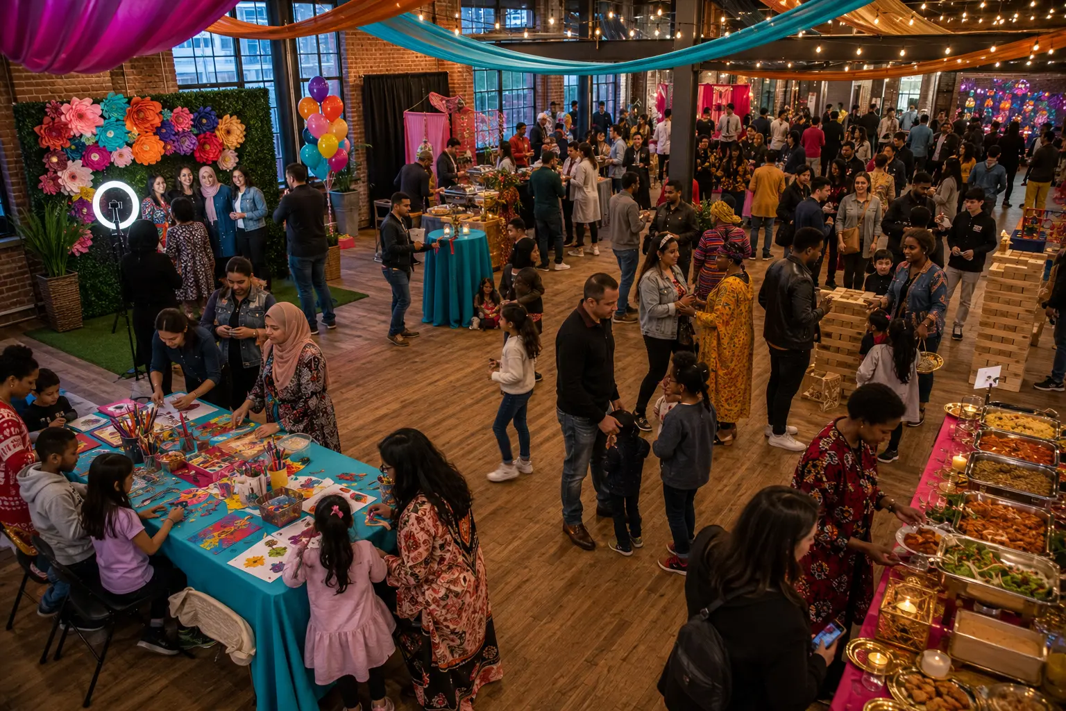 Multicultural event rentals in Philadelphia with crafts games and photo booth
