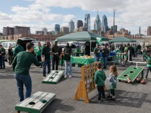 Philadelphia tailgate party games with interactive rentals and concessions