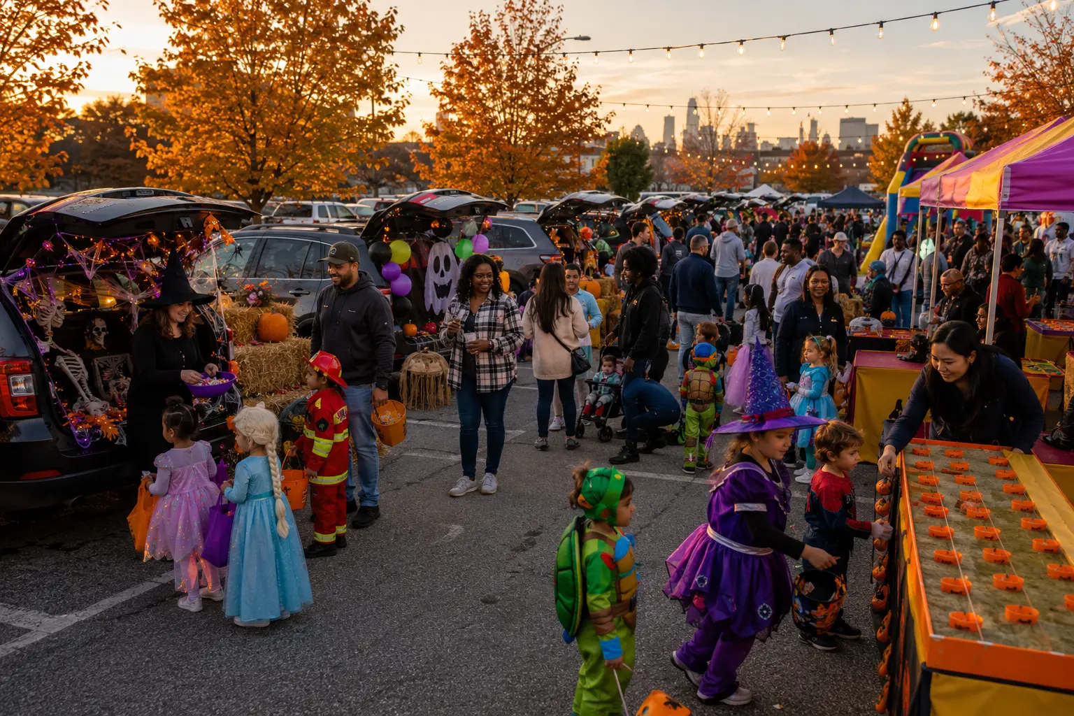 Trunk-or-treat rentals in Philadelphia with carnival games and fall activities