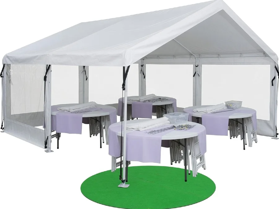 10 x 20 Tent Package w/ Large Round Tables tent rentals rental option in Rochester, NH