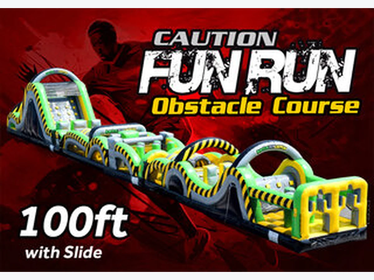 100Ft Caution Run Obstacle Course obstacle course rentals option for Hialeah, FL