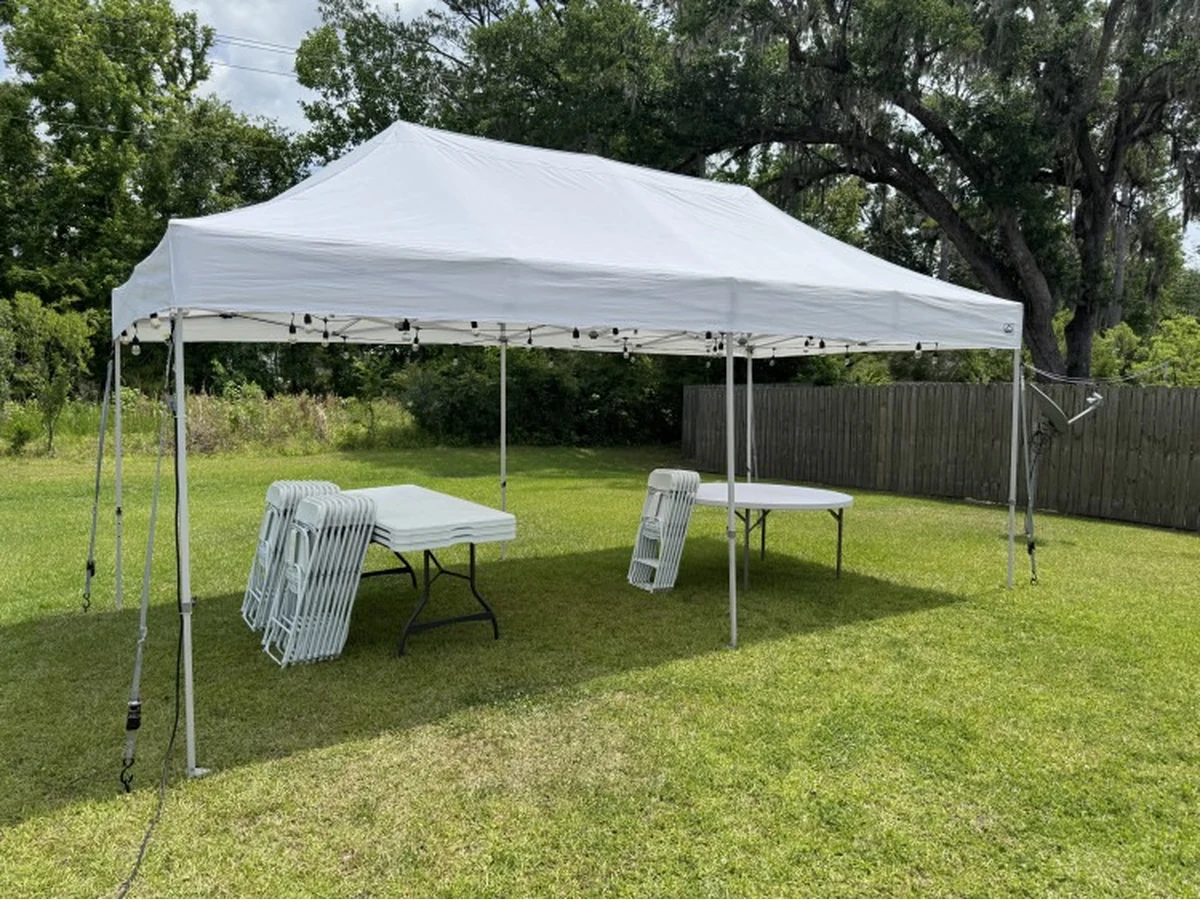 10x20 Pop Up Tent- White tent rentals option for Summerville, SC