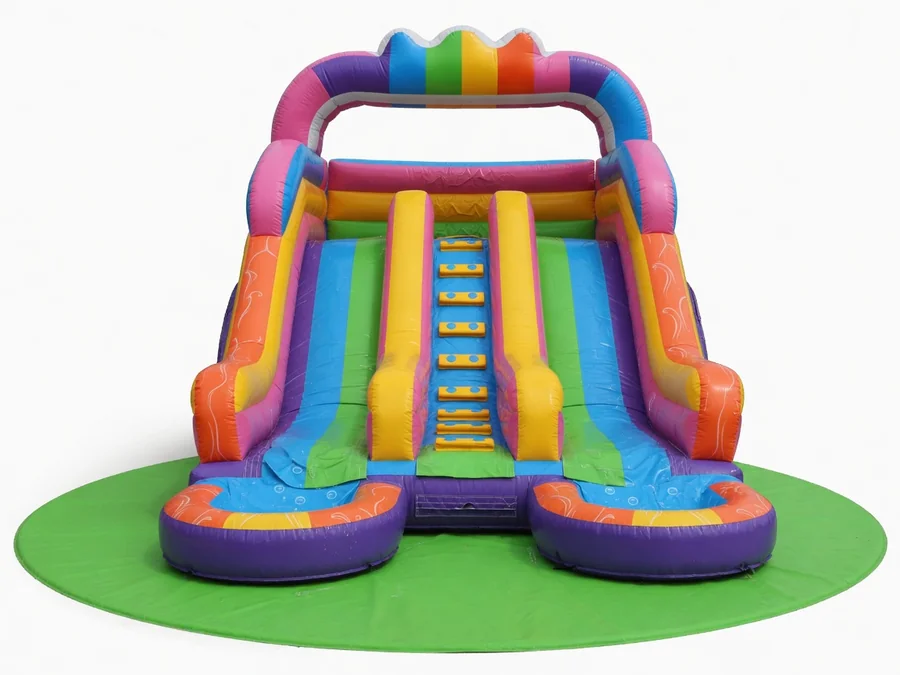 13ft Rainbow Dual Lane Water Slide water slide rentals option for North Providence, RI