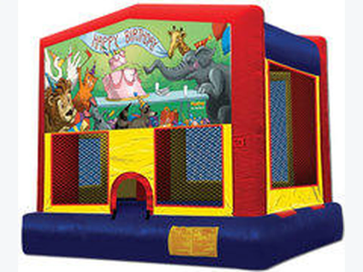 13X13 Zoo Animal Birthday Bouncer bounce house rentals option for Charlotte, NC