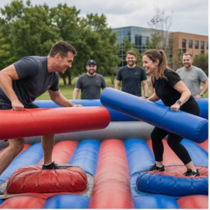 Lancaster team building event rentals hero image showing Party Pros East Coast rentals in Lancaster PA