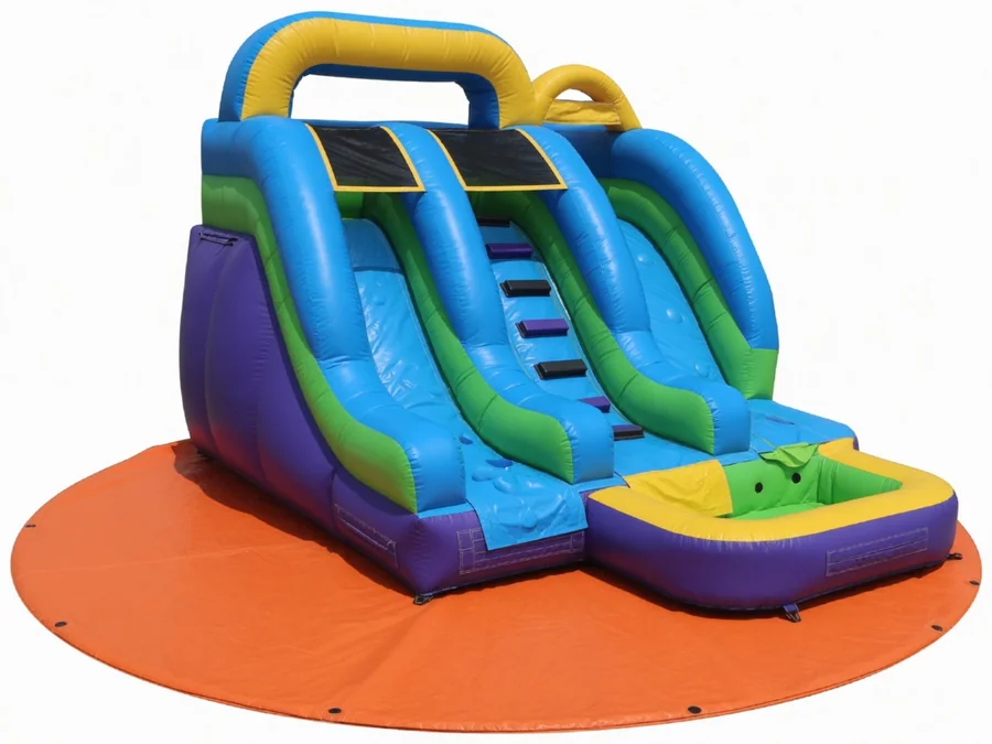 14FT BLUE WATER SLIDE water slide rentals option for Tampa, FL