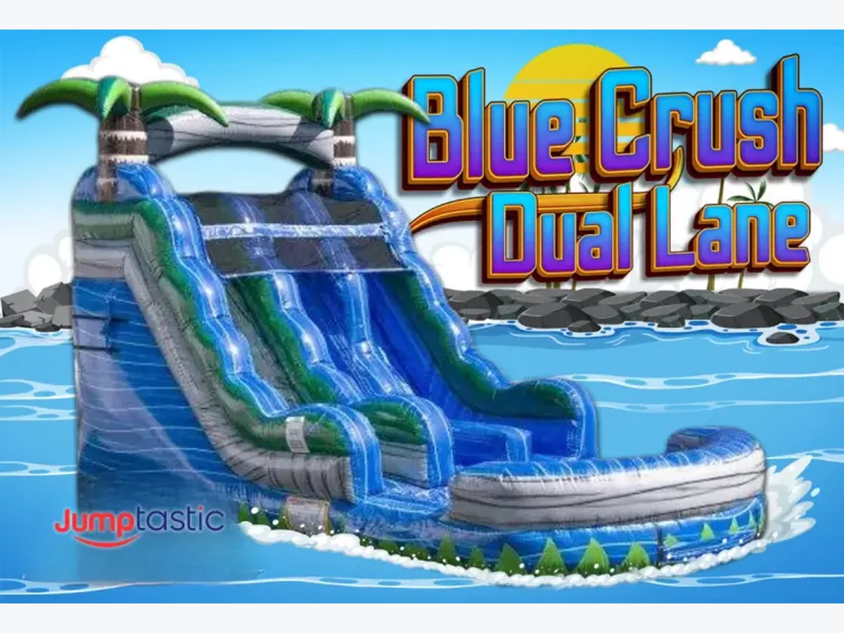 15 Blue Crush Dual Lane Water Slide water slide rentals option for Athens, GA