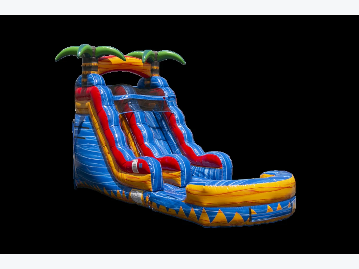 15 Foot Tropical Inferno Water Slide water slide rentals option for Greenville, SC