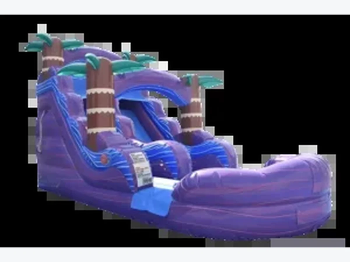 15' Purple Hurricane water slide rentals option for Arlington, VA