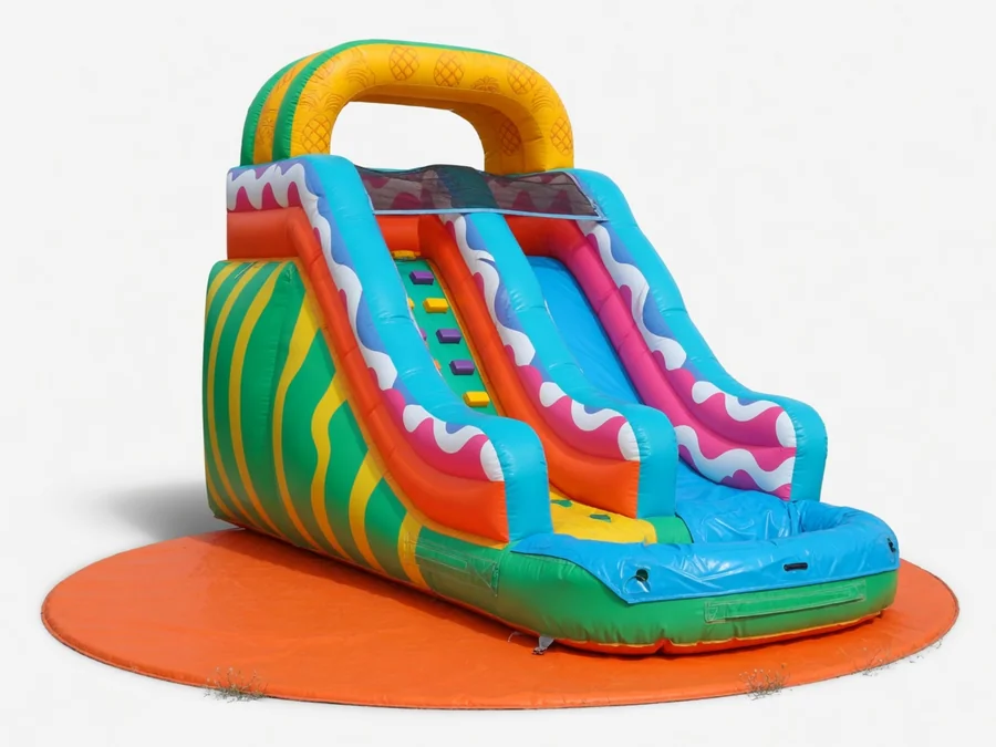 15' Single Lane Tropical Water Slide water slide rentals option for Dover, NH
