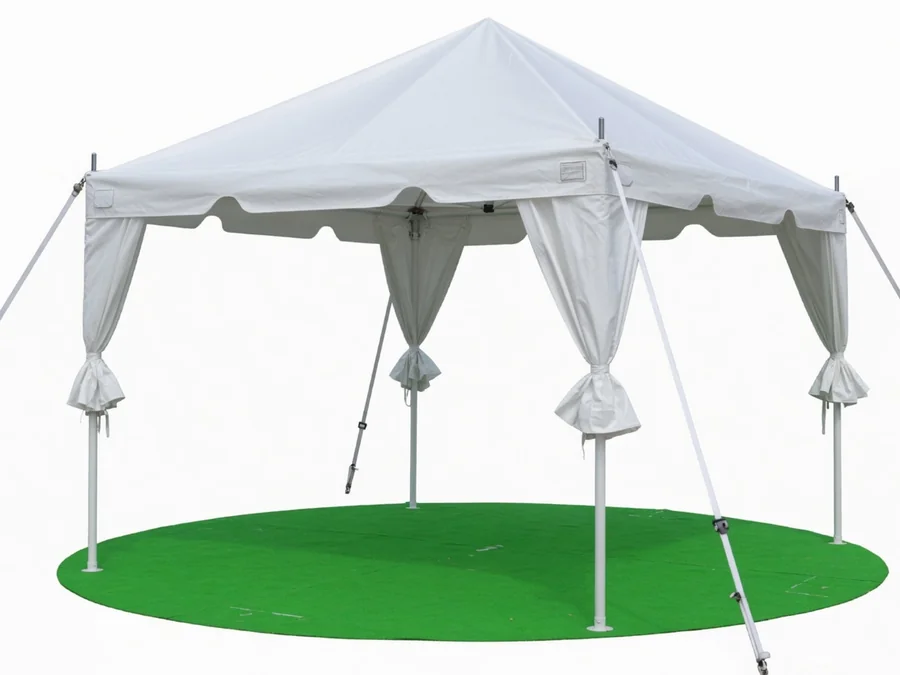15' x 15' Weekender Standard Canopy Pole Tent - White tent rentals option for Jacksonville, FL