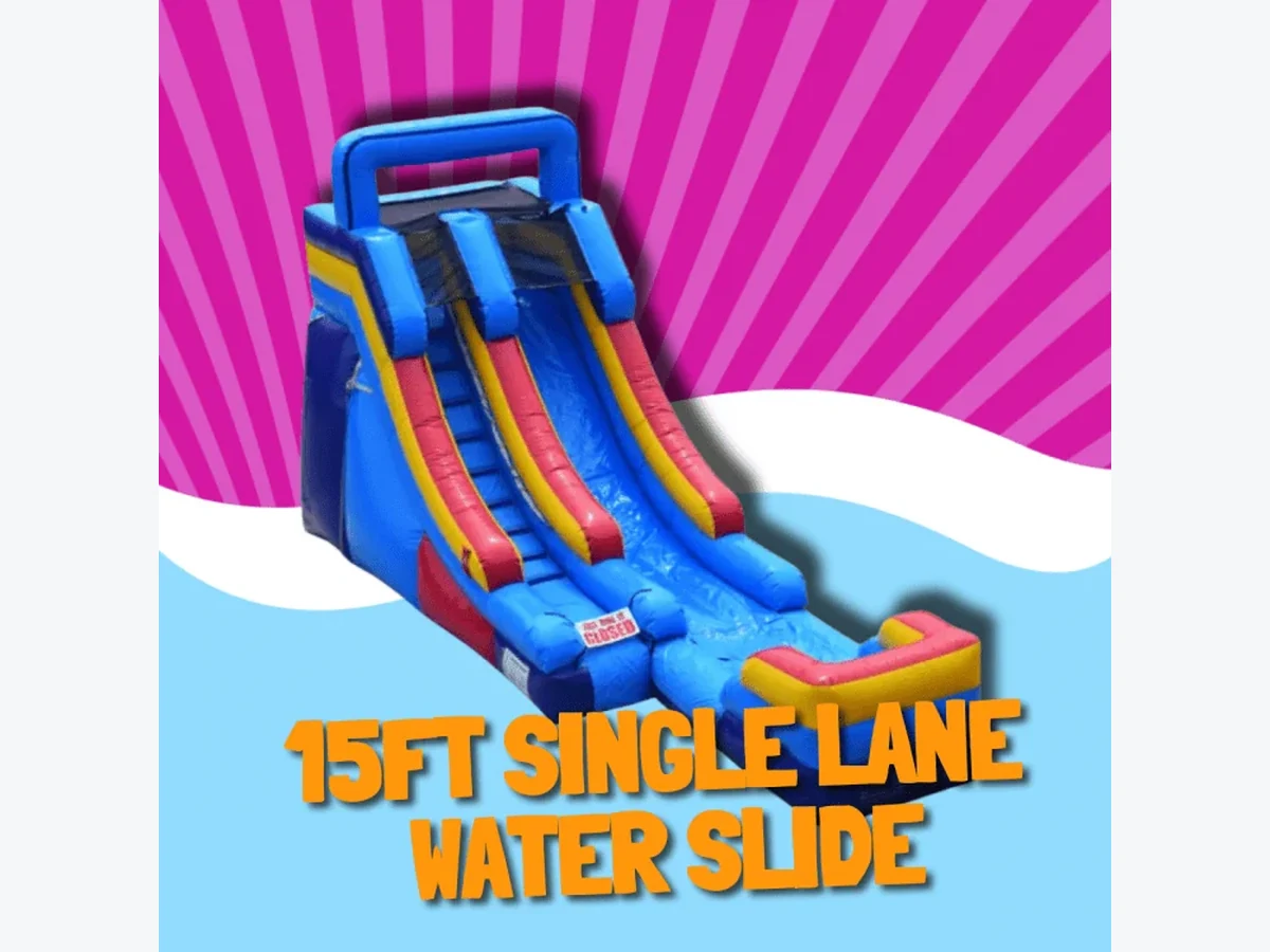 15ft Single Lane Water Slide water slide rentals option for Tallahassee, FL