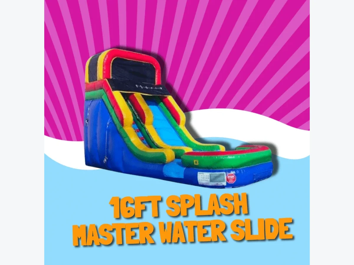 16ft Splash Master Water Slide water slide rentals option for Tallahassee, FL