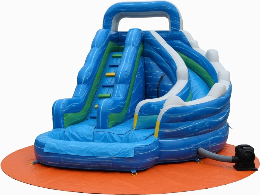 17 foot Block Party Water Slide with Pool water slide rentals option for Rock Hill, SC