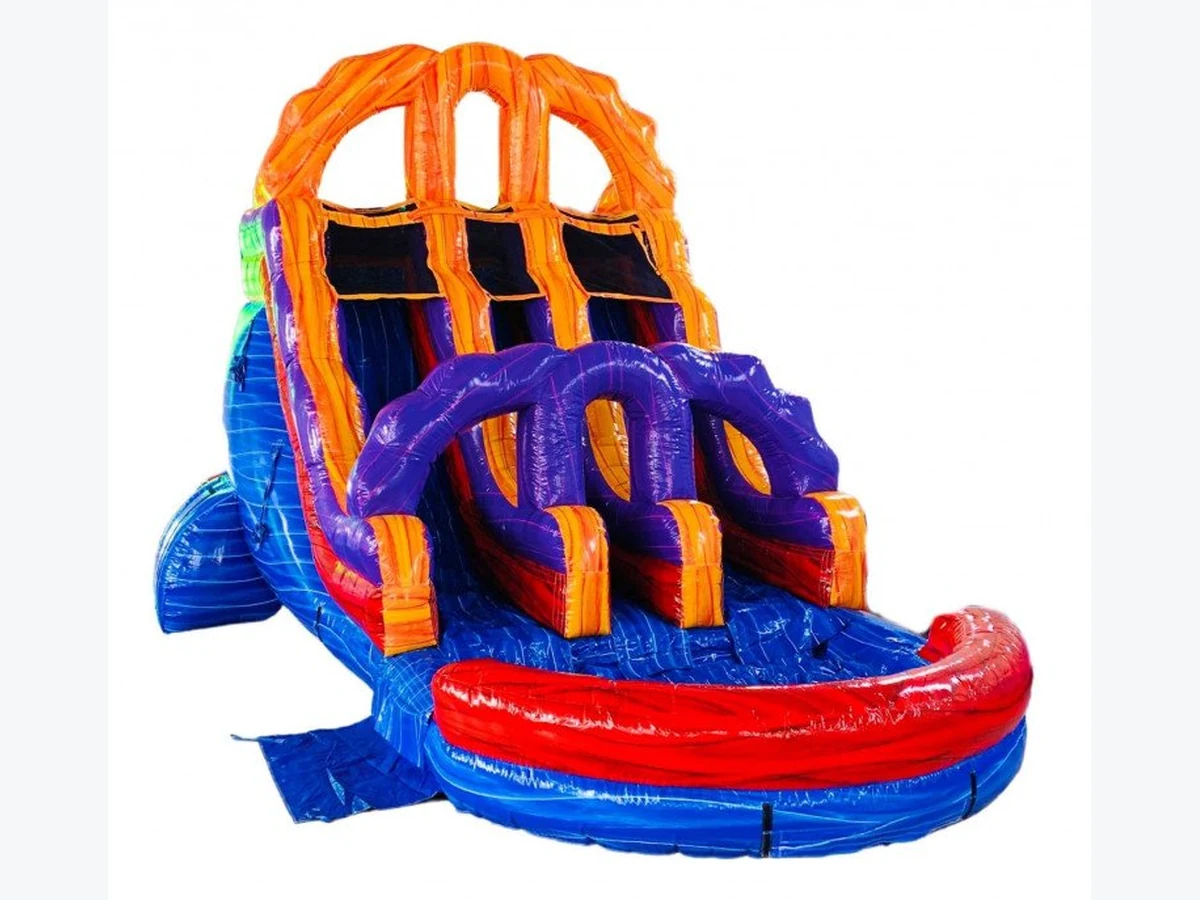 18 Foot "DUAL"ing Dragons Waterslide water slide rentals option for Greenville, SC