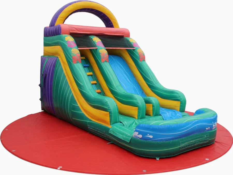 18FT BLUE TROPIC WATER SLIDE WITH DEEP POOL water slide rentals option for Tampa, FL