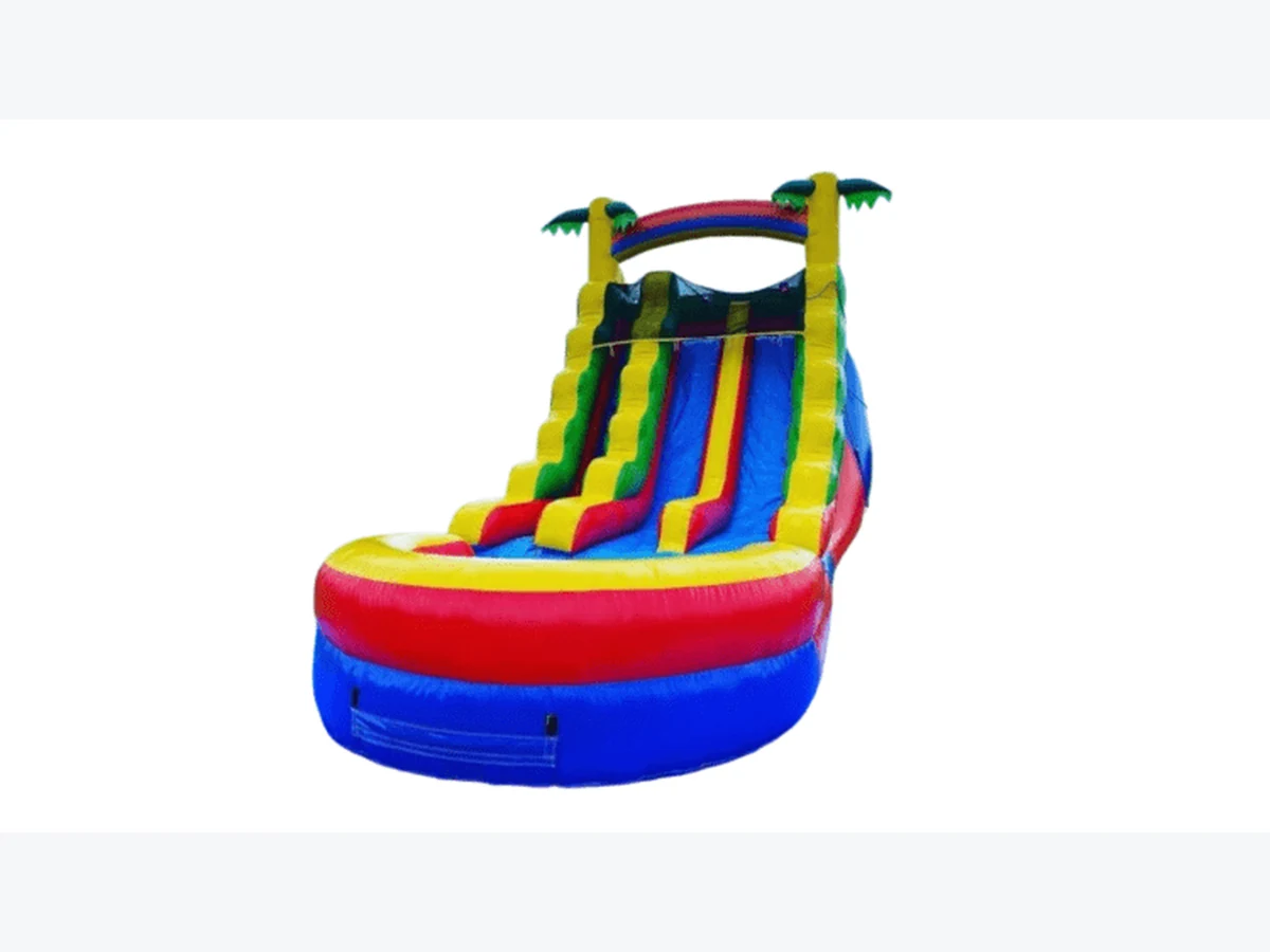 18ft Double Rainbow Rush Waterslide water slide rentals option for Greenville, SC