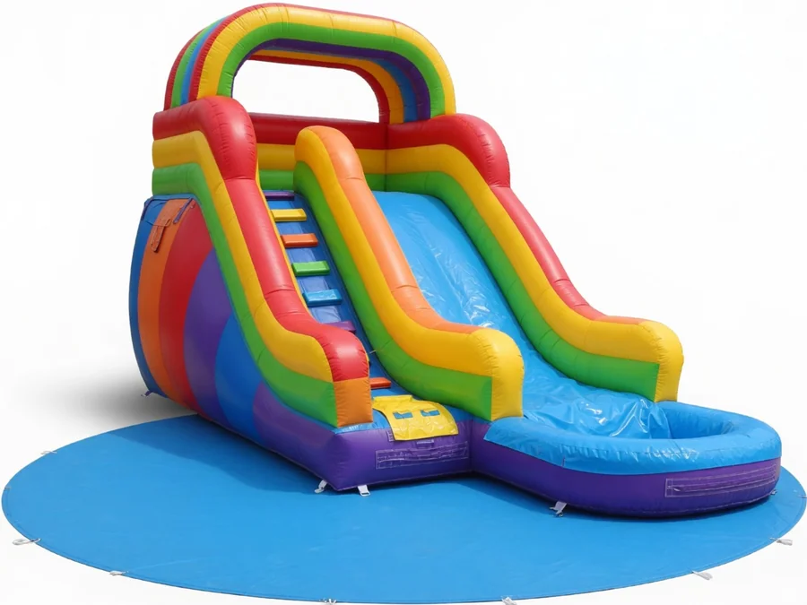 18ft Rainbow Water Slide water slide rentals option for Wilmington, NC
