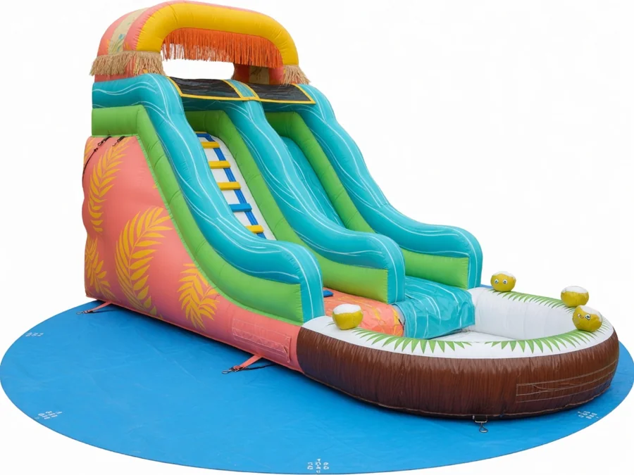 18ft Tropical Breeze Waterslide with Coconut Runout and Pool water slide rentals rental option in Westbrook, ME