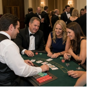 Lancaster casino night fundraiser rentals hero image showing Party Pros East Coast rentals in Lancaster PA