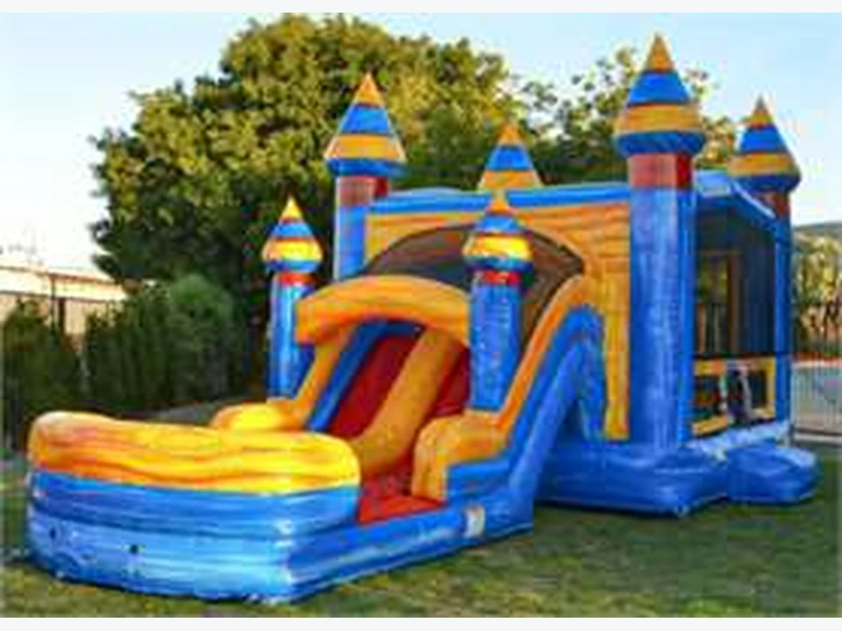 2 Lane Arctic Castle Combo Wet or Dry Combo Bounce Houses bounce house rentals option for Richmond, VA