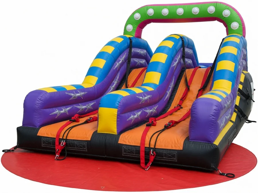 2 Lane Bungee Run interactive game rentals option for Roanoke, VA
