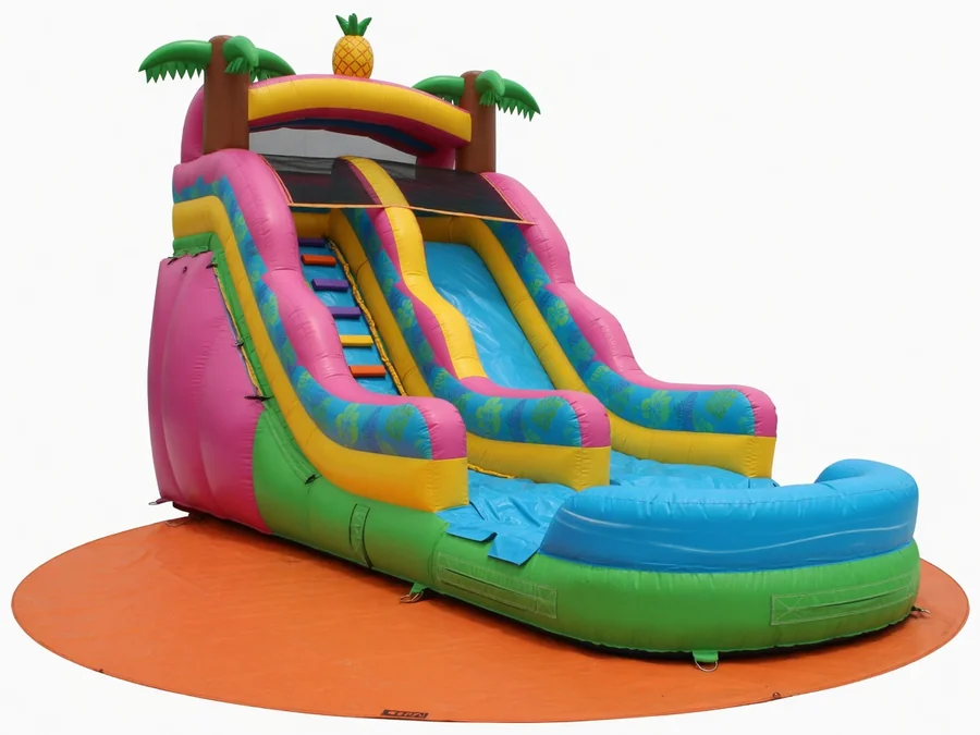 20 ft high, Blue Marble Ocean water slide with 25 ft slip and slide water slide rentals option for Rock Hill, SC