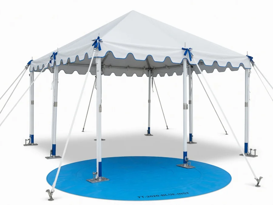 20 x 20 Pole Tent (Installed) tent rentals option for Worcester, MA