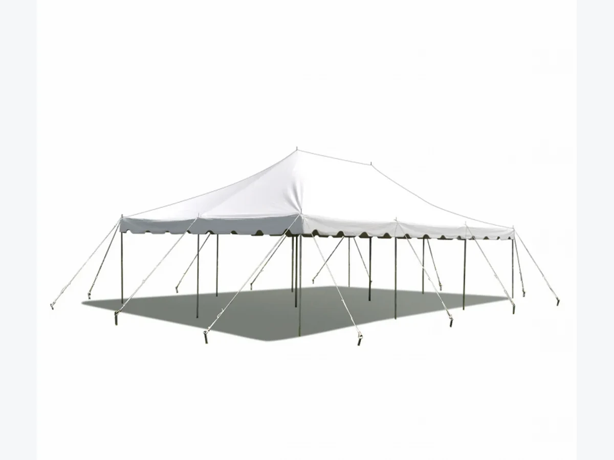 20' x 20' Weekender Standard Canopy Pole Tent - White tent rentals option for Jacksonville, FL