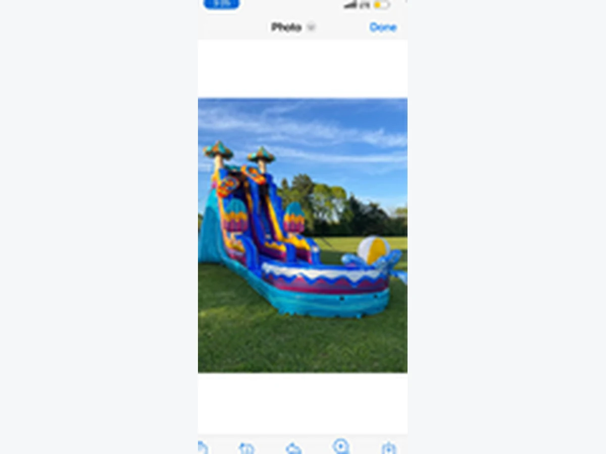 20ft Beach Vibes Waterslide water slide rentals option for Savannah, GA
