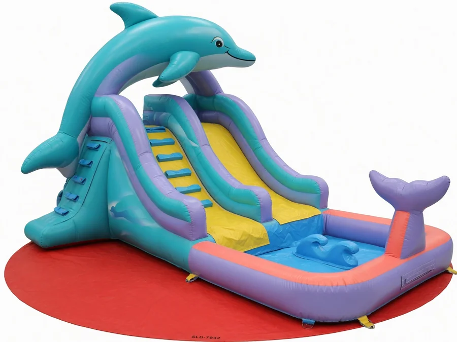 20ft Dolphin Water Slide with Deep Pool water slide rentals rental option in Tampa, FL