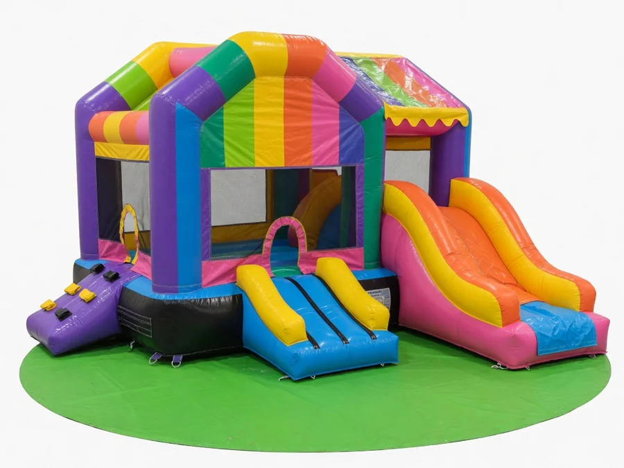 20ft Rainbow Combo bounce house rentals option for Brunswick, ME