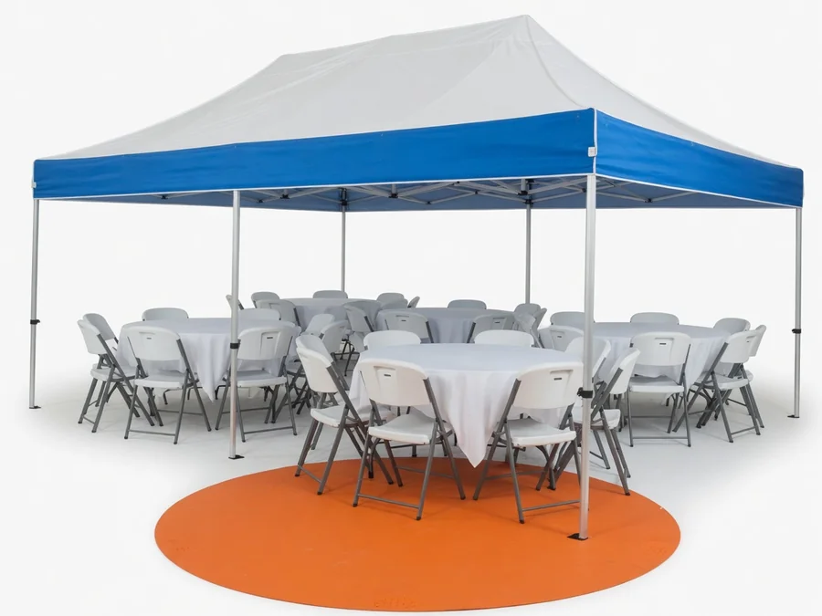 20X30 Tent +8 banquet tables +48 chairs tent rentals option for Springfield, MA