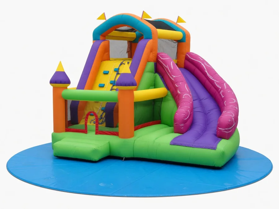 22' Tropical Inferno Double Lane Slide Combo bounce house rentals option for Mount Pleasant, SC