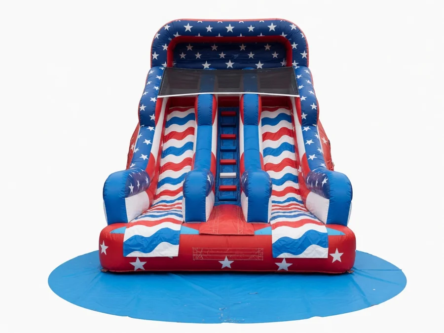 22ft Stars and Stripes Dual Lane Water Slide water slide rentals rental option in North Providence, RI
