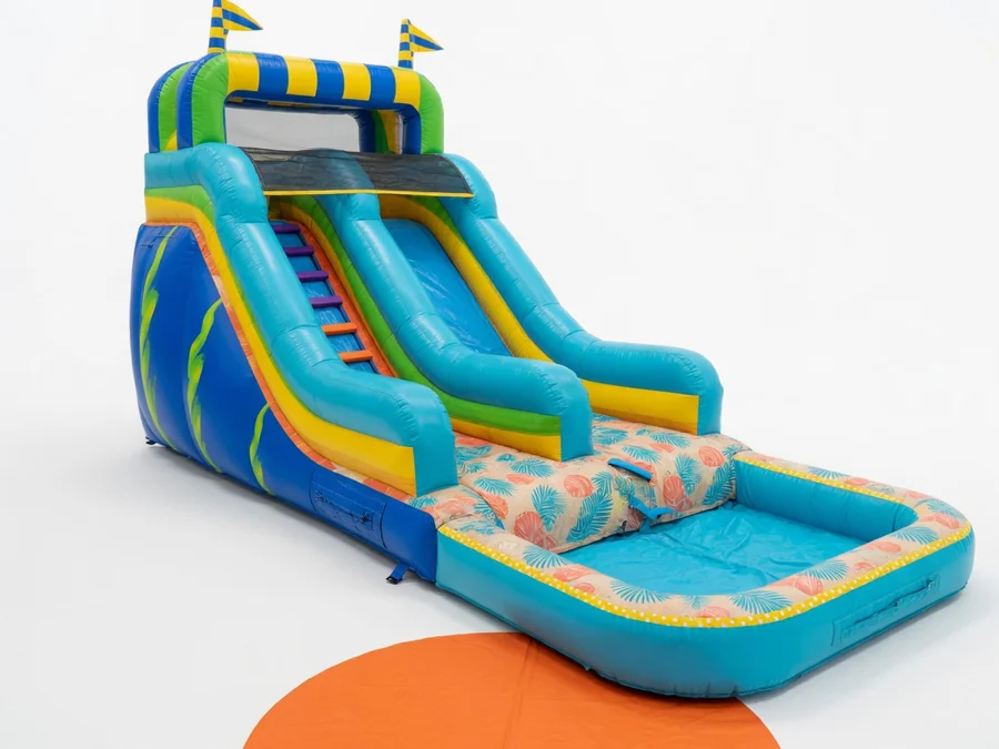 22ft Thunder Falls Waterslide with Beach Vacation Runout and Pool water slide rentals rental option in Westbrook, ME
