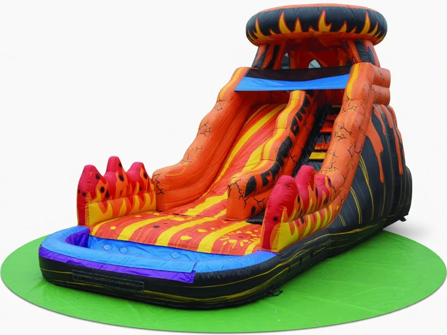 22ft Volcano Waterslide with Raging Inferno Runout and Pool water slide rentals rental option in Westbrook, ME