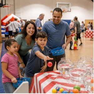Lancaster community center party rentals hero image showing Party Pros East Coast rentals in Lancaster PA